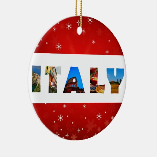 イタリアイタリアン旅行写真クリスマス セラミックオーナメント (右)