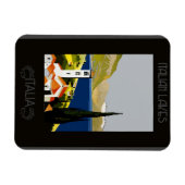 イタリアイタリアン湖レトロヴィンテージ旅行ポスター マグネット (横)