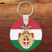 イタリアイタリアン王国の記章を含む国旗 キーホルダー (正面)