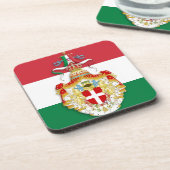 イタリアイタリアン王国の記章を含む国旗 コースター (左側)