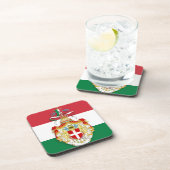 イタリアイタリアン王国の記章を含む国旗 コースター (右側)