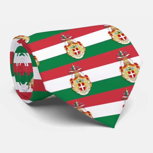 イタリアイタリアン王国の記章を含む国旗 ネクタイ (ロール)
