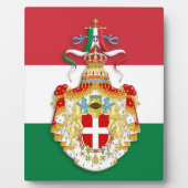 イタリアイタリアン王国の記章を含む国旗 フォトプラーク (正面)