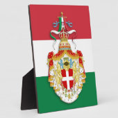 イタリアイタリアン王国の記章を含む国旗 フォトプラーク (側面)