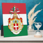 イタリアイタリアン王国の記章を含む国旗 フォトプラーク (側面)