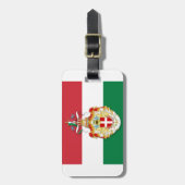 イタリアイタリアン王国の記章を含む国旗 ラゲッジタグ (正面縦)