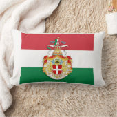 イタリアイタリアン王国の記章を含む国旗 ランバークッション (ブランケット)