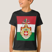 イタリアイタリアン王国の記章を含む国旗 Tシャツ (正面)