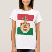 イタリアイタリアン王国の記章を含む国旗 Tシャツ (正面)