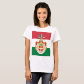 イタリアイタリアン王国の記章を含む国旗 Tシャツ (正面フル)