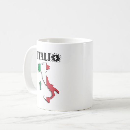 イタリアイタリアン,地図,国旗イタリアンギフト コーヒーマグカップ (正面左)