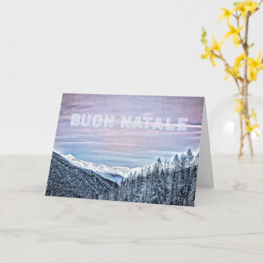 *イタリアイタリアンALPS Buon Nataleクリスマスカード カード (黄色い花)