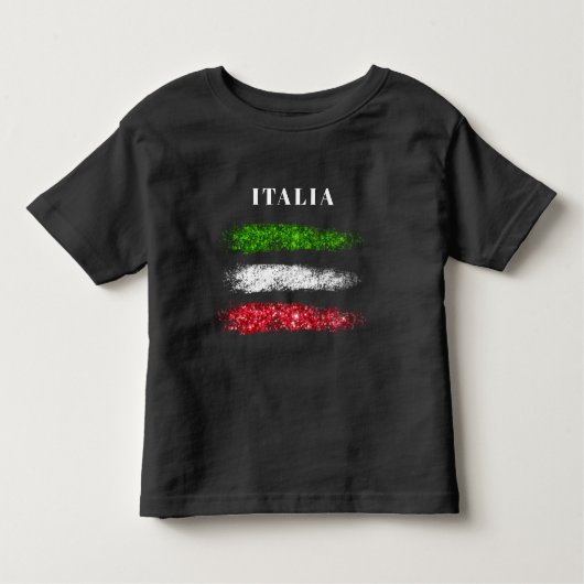 *~*イタリアイタリア抽象芸術イタリアンフラグトッドラー トドラーTシャツ (正面)