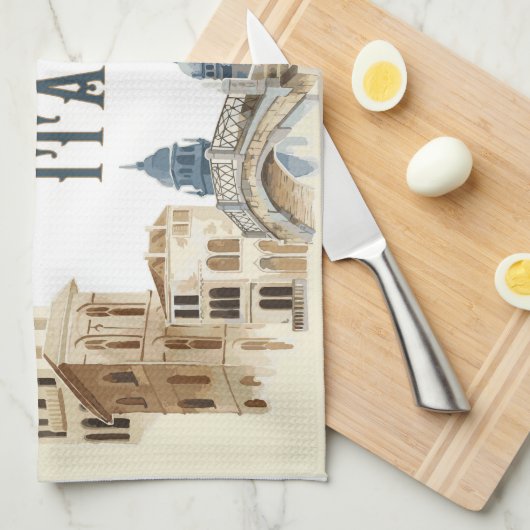 イタリアイタリア キッチンタオル (四つ折り)