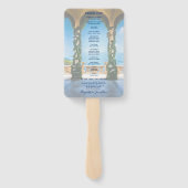 イタリアエレガントロマンチック湖コモのアーチ結婚ズ ハンドファン (裏面)