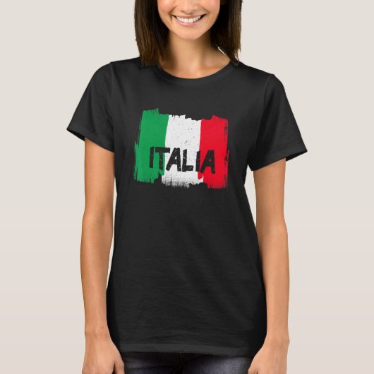 イタリアカッコいい国旗 Tシャツ (正面)