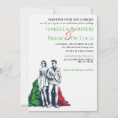 イタリアカップル結婚式招待状 招待状 (正面)