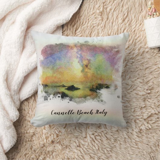 *~イタリアカネレビーチイタリアレインボーヒュース クッション (ブランケット)