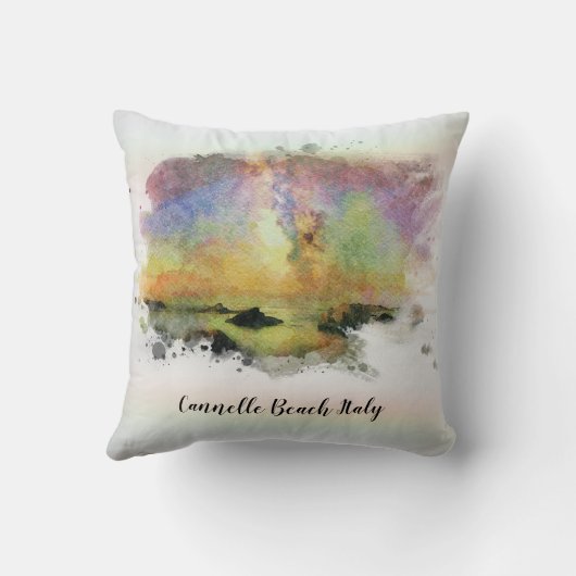 *~イタリアカネレビーチイタリアレインボーヒュース クッション (裏面)