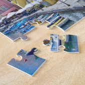 イタリアカラフル魚釣りハーバー ジグソーパズル (側面)