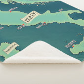 イタリアクラシックの地図 シェルパブランケット (3/4)