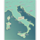 イタリアクラシックの地図 シール (正面)