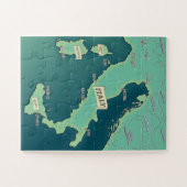 イタリアクラシックの地図 ジグソーパズル (横)