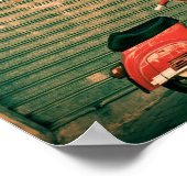 イタリアクラシックの赤いスクーター ポスター (角)