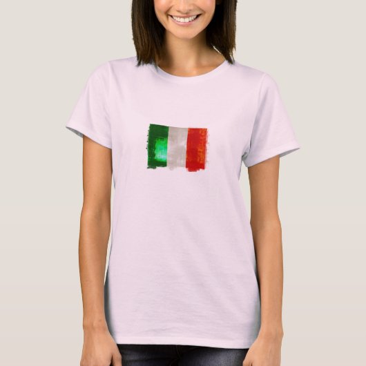 イタリアグランジイタリア国旗 – forza tシャツ (正面)