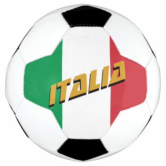 イタリアサッカーイタリアン国旗/スポーツ サッカーボール (正面)
