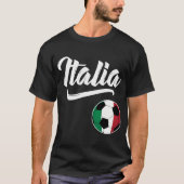 イタリアサッカーイタリア国旗イタリアンイタリア Tシャツ (正面)
