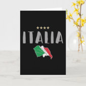 イタリアサッカーサッカーファンシャツ国旗 カード (黄色い花)