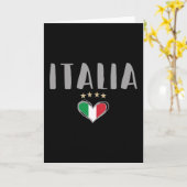 イタリアサッカーサッカーファンシャツ国旗 カード (黄色い花)