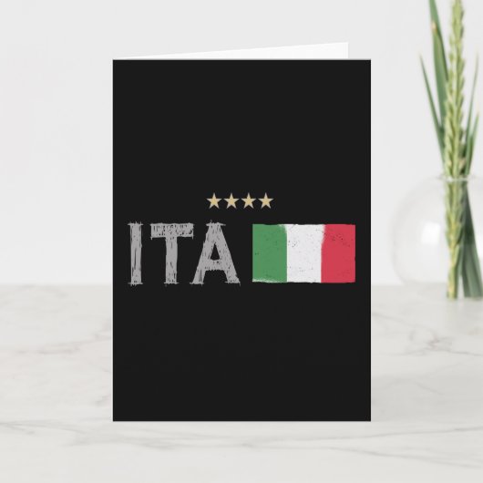 イタリアサッカーサッカーファンシャツ国旗 カード (正面)