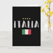 イタリアサッカーサッカーファンシャツ国旗 カード (黄色い花)