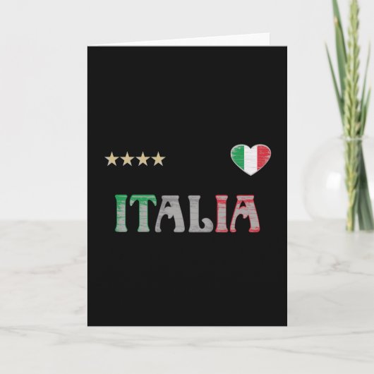 イタリアサッカーサッカーファンシャツ国旗 カード (正面)