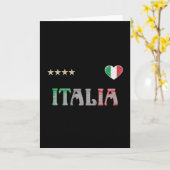 イタリアサッカーサッカーファンシャツ国旗 カード (黄色い花)
