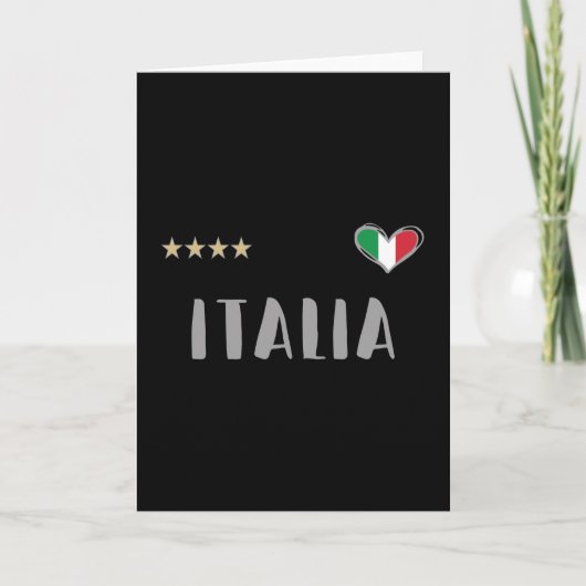 イタリアサッカーサッカーファンシャツ国旗 カード (正面)