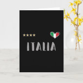 イタリアサッカーサッカーファンシャツ国旗 カード (黄色い花)