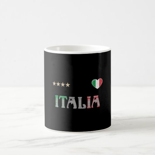 イタリアサッカーサッカーファンシャツ国旗 コーヒーマグカップ (中央)