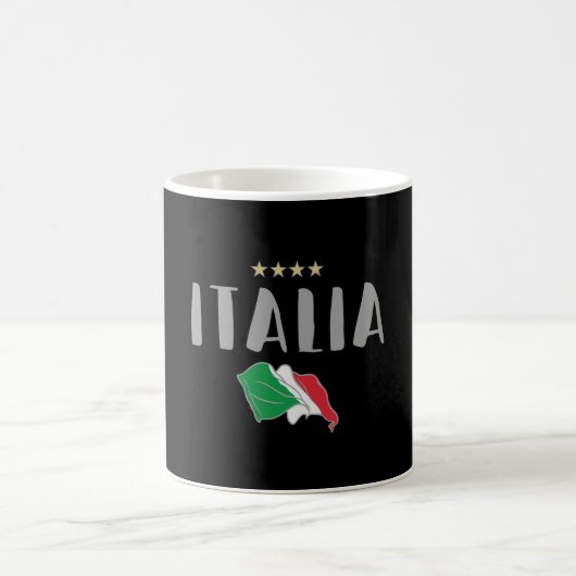 イタリアサッカーサッカーファンシャツ国旗 コーヒーマグカップ (中央)