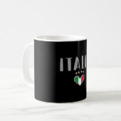 イタリアサッカーサッカーファンシャツ国旗 コーヒーマグカップ (正面左)
