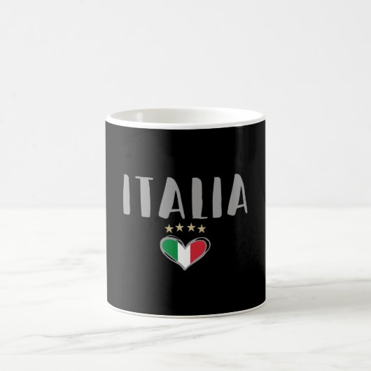 イタリアサッカーサッカーファンシャツ国旗 コーヒーマグカップ (中央)