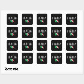 イタリアサッカーサッカーファンシャツ国旗 スクエアシール (シート)