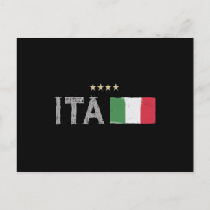 イタリアサッカーサッカーファンシャツ国旗 ポストカード