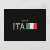 イタリアサッカーサッカーファンシャツ国旗 ポストカード (正面)