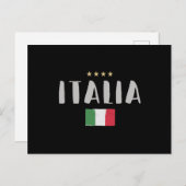 イタリアサッカーサッカーファンシャツ国旗 ポストカード (正面/裏面)