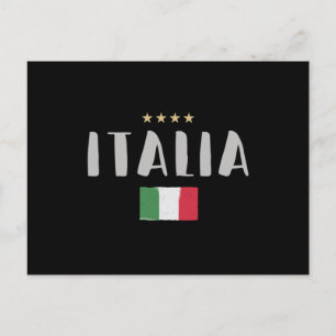 イタリアサッカーサッカーファンシャツ国旗 ポストカード