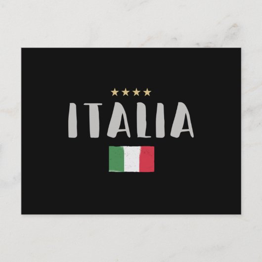 イタリアサッカーサッカーファンシャツ国旗 ポストカード (正面)
