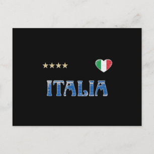 イタリアサッカーサッカーファンシャツ国旗 ポストカード